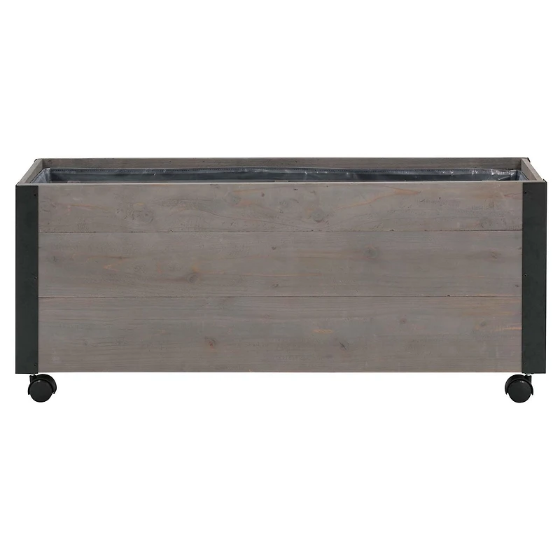 Grapevine 24IN FSC Recycled Wood Planter with Casters