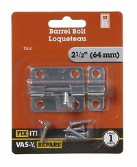 2-1/2" Zinc Barrel Bolt 1 Piece