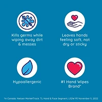 Wet Ones Antibacterial Hand Wipes, Fresh Scented Wet Wipes, 40 Wet wipes