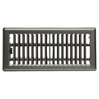 Imperial 4 po x 10 po Registre de plancher en acier, nickel brossé 4x10po BNKL Lvrd Flr Reg