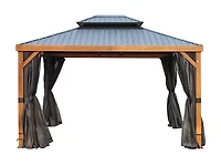 Yosemite Gazebo Structure en Aluminum Finition Bois 12 x 16