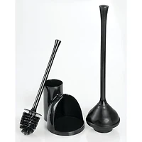 Mainstays Una Fin Bol Brosse, Noir Ensemble combiné pour salle de bain