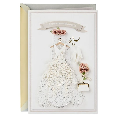 Carte de mariage, de fête prénuptiale ou de fiançailles – Signature de Hallmark (La mariée)