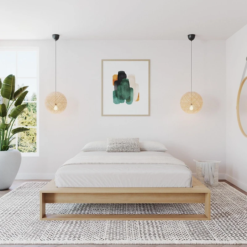 Lido Queen Size Platform Bed with Slats