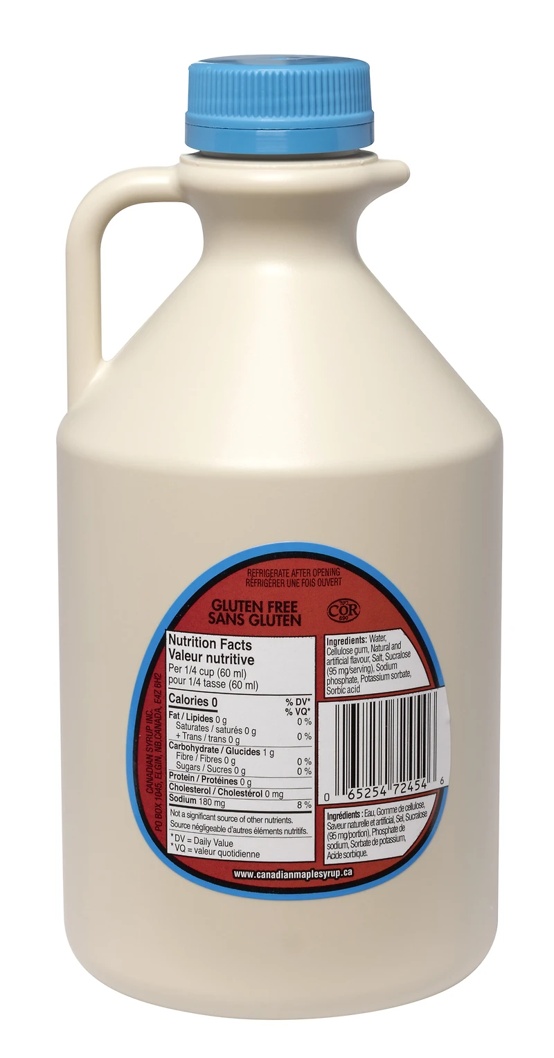 Steeves Maples - 1L Sugar Free Maple Taste Syrup - 0 Calories Per Serving - 1 Count, 1L SM SF Maple