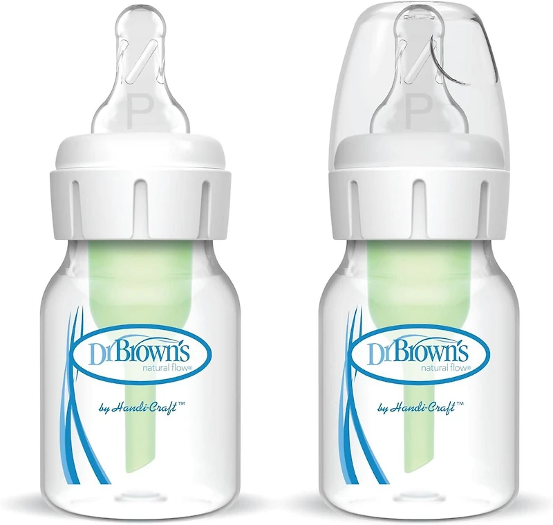 Biberons de Dr. Brown's Natural Flow Anti-coliques pour les Bébés Prématurés, 2oz/60mL, 2 paquets 2 paquets