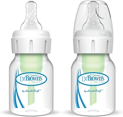 Biberons de Dr. Brown's Natural Flow Anti-coliques pour les Bébés Prématurés, 2oz/60mL, 2 paquets 2 paquets