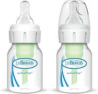 Biberons de Dr. Brown's Natural Flow Anti-coliques pour les Bébés Prématurés, 2oz/60mL, 2 paquets 2 paquets