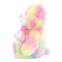 Tout pour Célébrer Saint-Valentin Ourson en peluche à expression douce,  Pastel avec arc-en-ciel