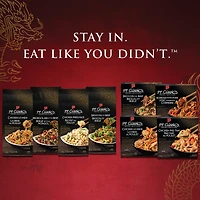 P.F. Chang’s Home Menu Chicken Lo Mein Frozen Dinner, Noodles with chicken breast, carrots, green onions, cabbage and shiitake mushrooms in soy and garlic sauce, Restaurant-Inspired, Chicken Lo Mein Frozen Meal, 312g