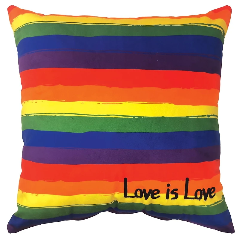 hometrends Coussin Décoratif à Rayures « Love is Love » Fierté