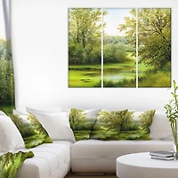 Impression sur toile « Green Summer Landscape » Design Art