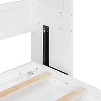 Noble House Queen Murphy Wall Bed with 5-Layer Shelves,White