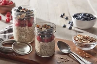Bernardin Smooth-Sided Mason Jars with Lids and Bands, Regular Mouth, 250 mL