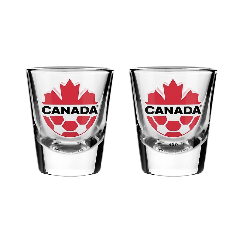 2pk SHOT GLASS CANADA SOCCER