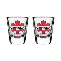2pk SHOT GLASS CANADA SOCCER