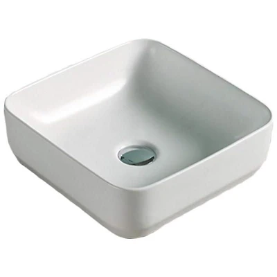 American Imaginations -in. W Above Counter Bathroom Vessel Sink For Wall Mount Wall Mount Drilling AI