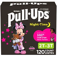 Pull-Ups Girls' Night-Time Potty Training Pants, 2T-3T (16-34 lbs), 120 Ct