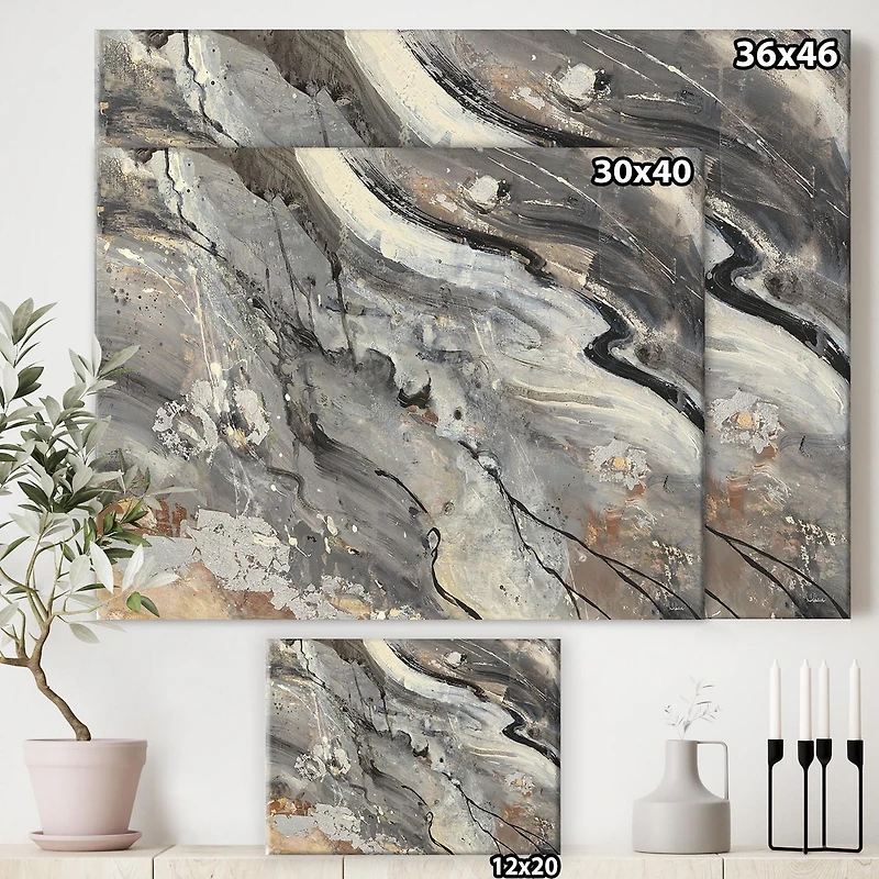 Designart Minéraux de feu et de glace II Art mural sur toile