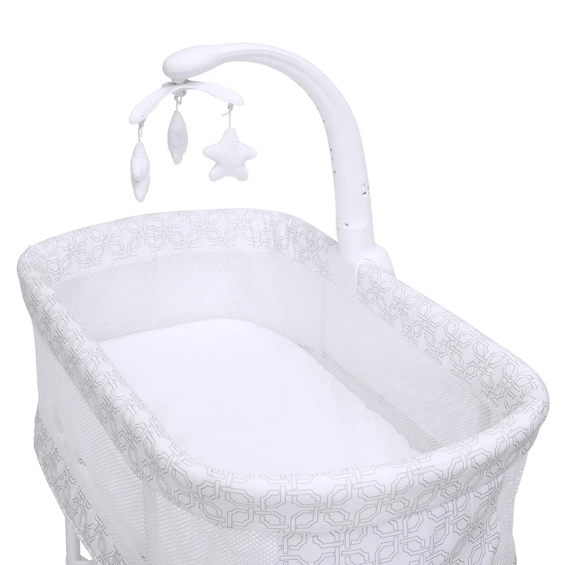 Delta Children Berceau à Bascule SleepCool  avec maille respirante, Fresco