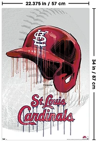 MLB St. Louis Cardinals - Drip Helmet 20 Wall Poster, 22.375" x 34"