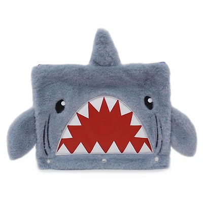 Pen+Gear Étui à crayons en peluche de requin gris pour cartable à 3 anneaux