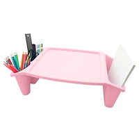 Storex Portable Plastic Lap Desk, Lightweight Tray for Children, Pink, 3-Pack