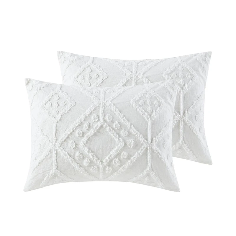 Ensemble d'édredon 5 piéce de Home Trends Ensemble d'édredon diamant chenille, 2 place / grand