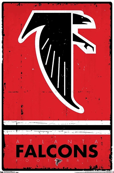 NFL Atlanta Falcons - Retro Logo 15 Wall Poster, 22.375" x 34"