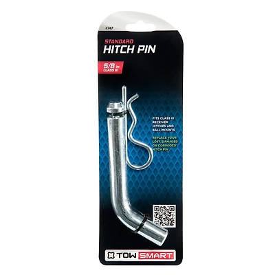 5/8" Diameter Standard Bent Pin w/Clip, Hitch Pin