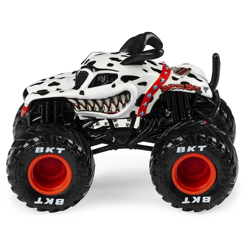 Monster Jam, Coffret de 2 véhicules authentiques Monster Mutt Dalmatian vs Huskey, Monster trucks en métal moulé à l'échelle 1:64