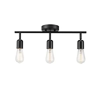 Pearson 3-Light Matte Black Track Lighting