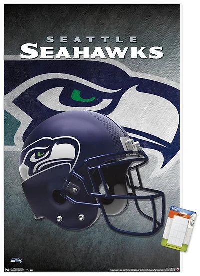 NFL Seattle Seahawks - Helmet 16 Wall Poster, 14.725" x 22.375" Framed
