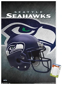 NFL Seattle Seahawks - Helmet 16 Wall Poster, 14.725" x 22.375" Framed