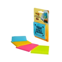 Post-it® Super Sticky Full Adhesive Notes, Rio de Janeiro Collection, 3 in x 3 in (7.6 cm x 7.6 cm)