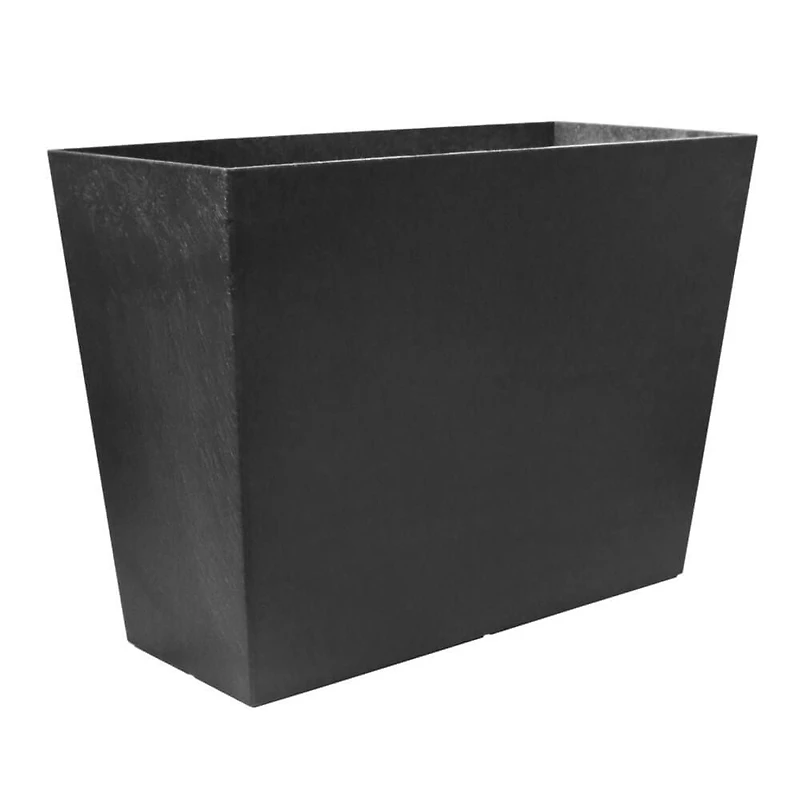Tierra Verde 28in W x 20in H Sonata Classic Self-Watering X-Large Indoor/Outdoor Trough Planter in Black