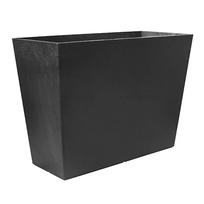 Tierra Verde 28in W x 20in H Sonata Classic Self-Watering X-Large Indoor/Outdoor Trough Planter in Black