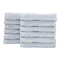 Fabstyles Lot de 12 serviettes pour le visage de qualité supérieure, gant de toilette doux et absorbant pour un usage quotidien, 35,6 x 35,6 cm, serviettes de luxe en coton