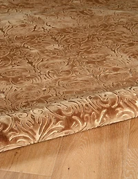 Tapis Evolution damassé 8 pi rond, marron
