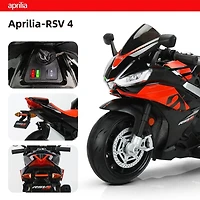 KidsVIP Aprilia RSV4 24V 2-Seater Ride-On Motorcycle w/ Music & Rubber Wheels
