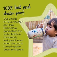 Bouteille d'eau isotherme Sportee Superstar pour tout-petits  de Tommee Tippee, INTELLIVALVE étanche et résistant aux secousses | Technologie antimicrobienne (9oz, 12+ mois, 1 compte) Vert