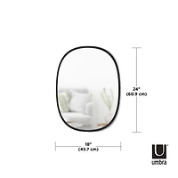 Umbra Hub Oval Wall Mirror,Black