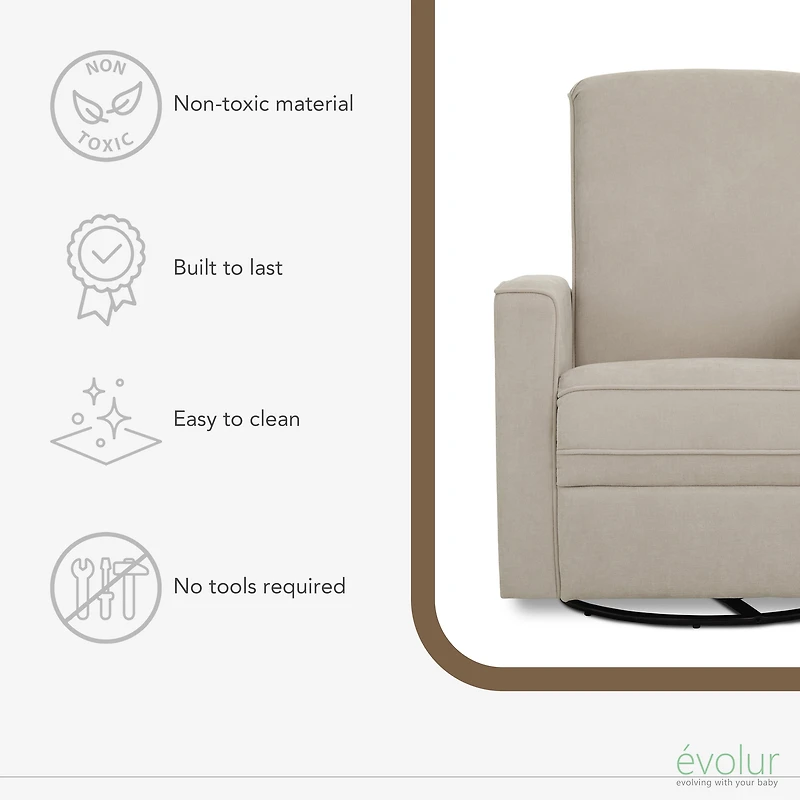 Evolur Raleigh Basic Glider |Recliner| Rocker