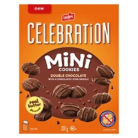 CELEBRATION DOUBLE CHOCOLATE MIN.COOKIES, 200g each box