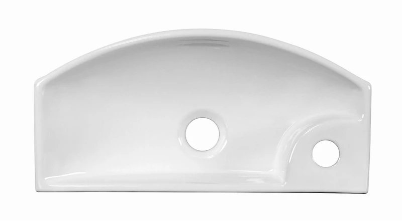 American Imaginations 17.75-in. W Above Counter White Bathroom Vessel Sink Set For 1 Hole Left Faucet AI