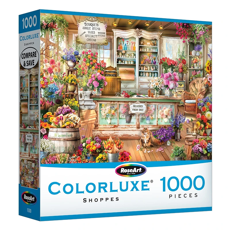 RoseArt - Colorluxe 1000 pièces - Fleuriste toutes saisons- Puzzle emboîtable pour adulte
