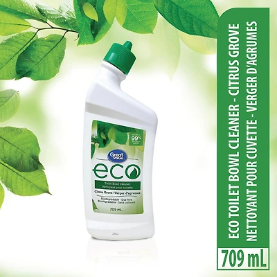Great Value ECO 99% Naturally Derived Toilet Bowl Cleaner, 709 mL