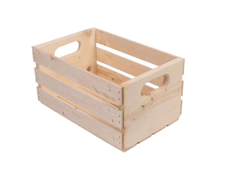 Adwood 15" Pine Wood Crate, Wood Crate