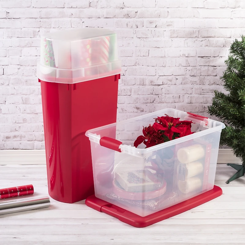 Sterilite 30 Inch Wrap Box, Red