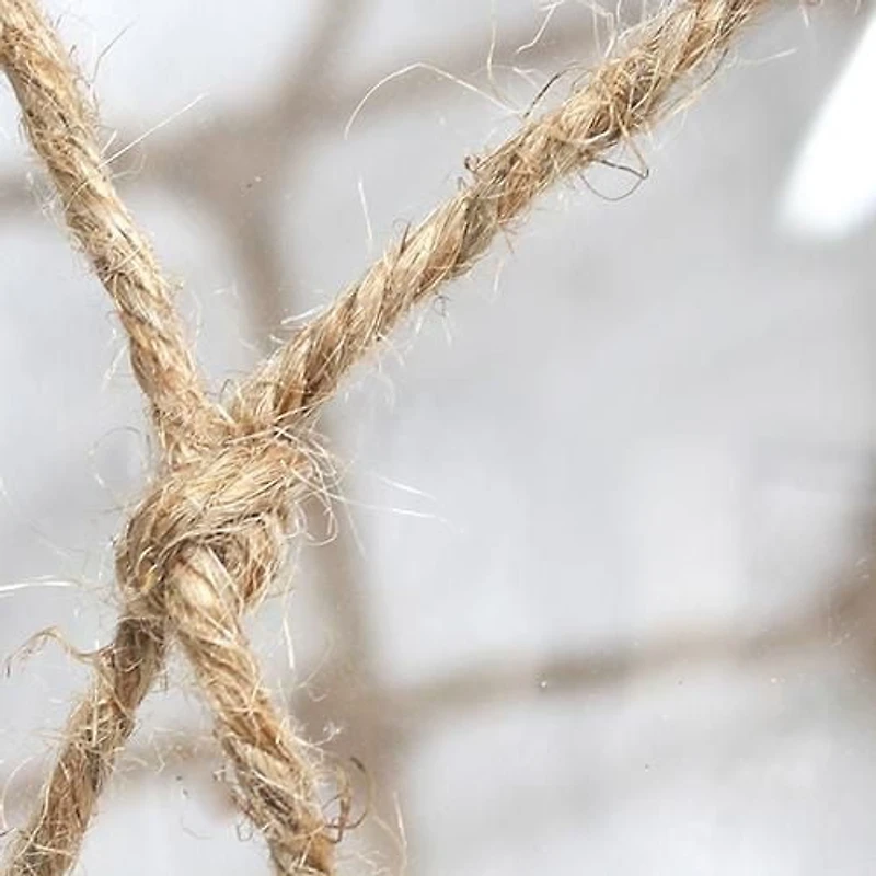 Elegant Designs Buoy Rope Nautical Netted Coastal Ocean Sea Glass Table Lamp with Burlap Fabric Shade